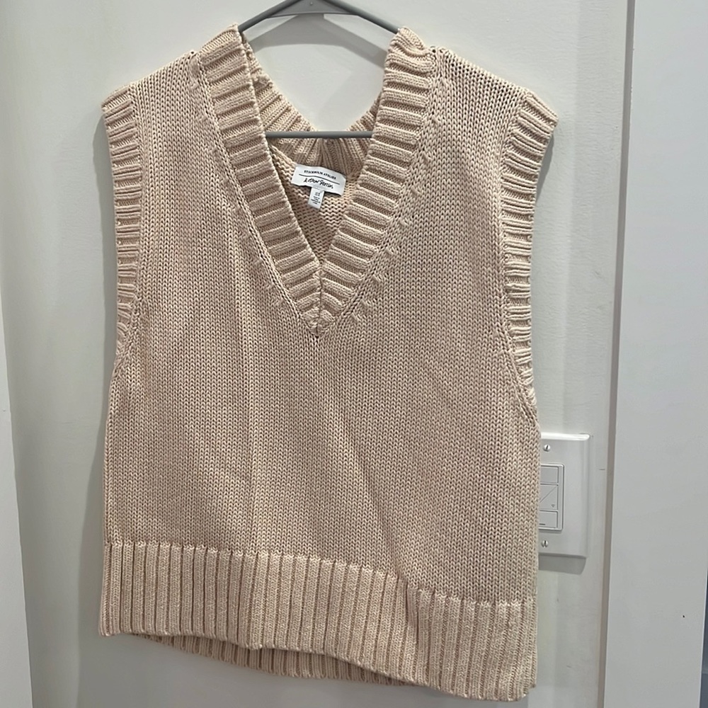 & Other Stories tan v-neck sweater vest